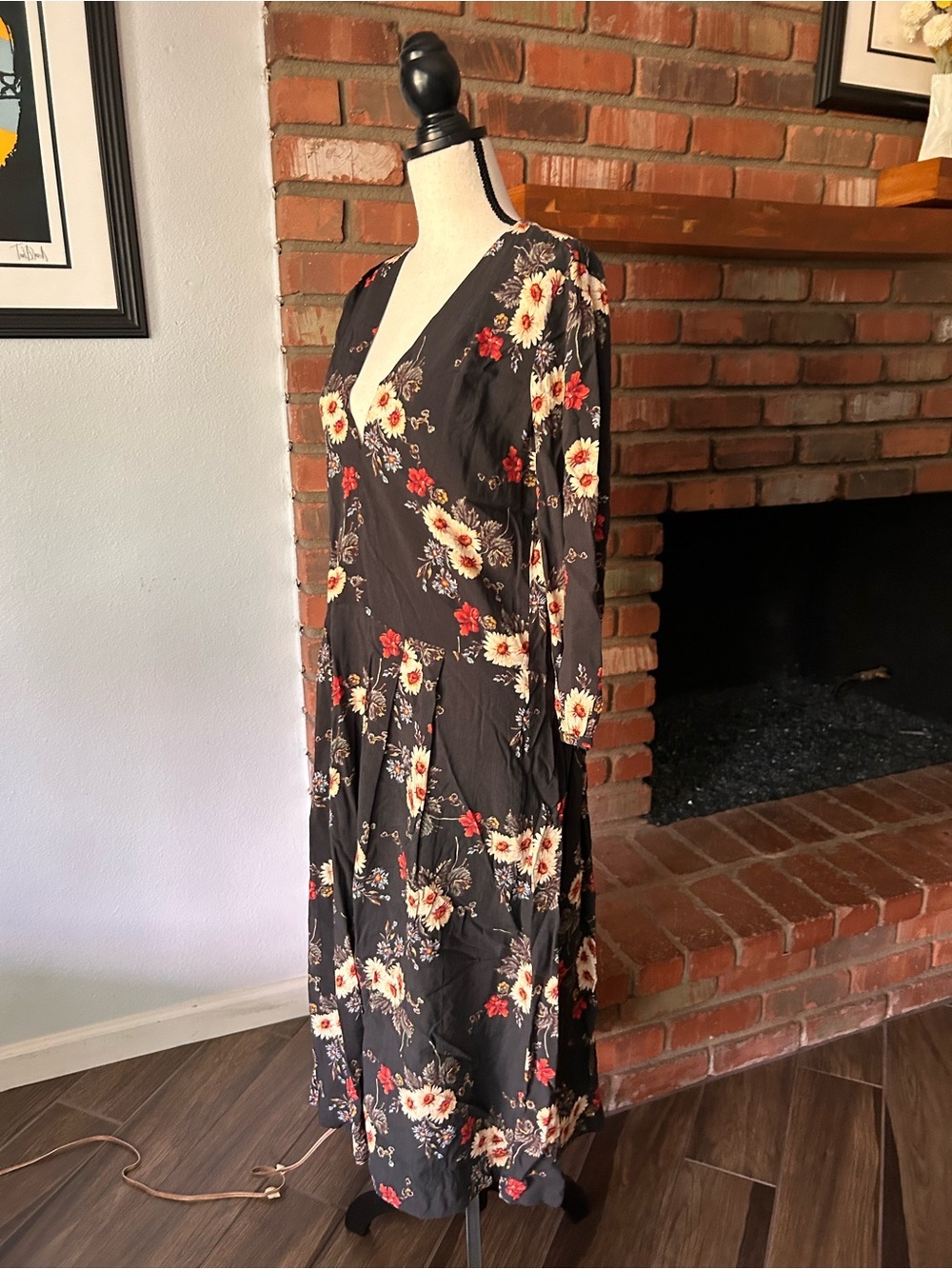 Anthropologie The Odells Daisy Floral Midi Dress Sz S - Picture 4 of 8